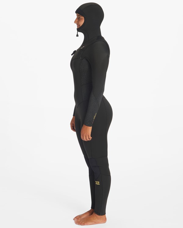 Billabong 5/4 Synergy S Kapucí Chest Zip Full Wetsuit Černé | GLCPZD-091