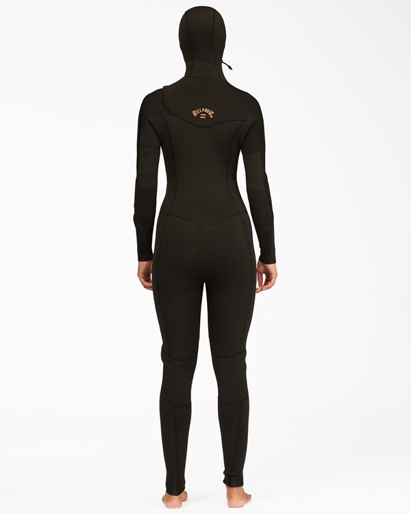 Billabong 5/4 Synergy S Kapucí Chest Zip Full Wetsuit Černé | TULZHB-537