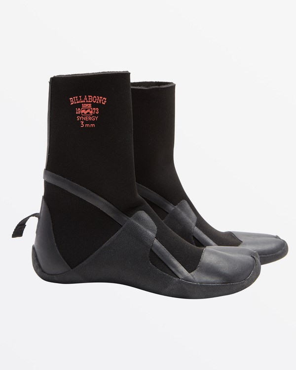 Billabong 5 Synergy Hidden Split Špicí Wetsuit Boots Černé | MIHZFU-072