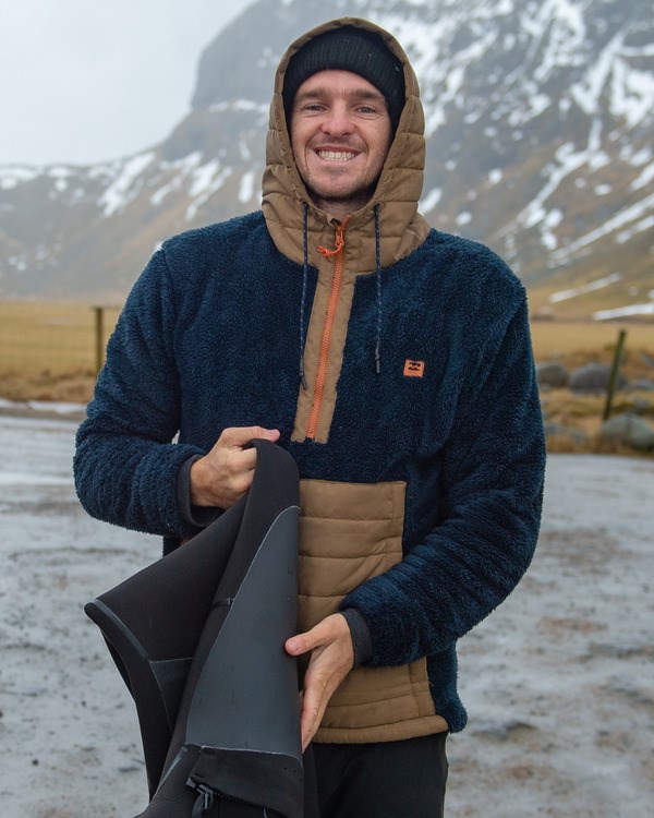 Billabong A/Div Badger S Kapucí Half-Zip Pullover Tmavě Blankyt | LZKVMG-827