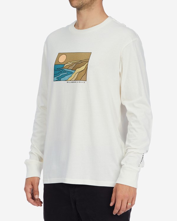 Billabong A/Div Boulder Organic Long Sleeve T-Shirt Bílé | VUOJDF-608