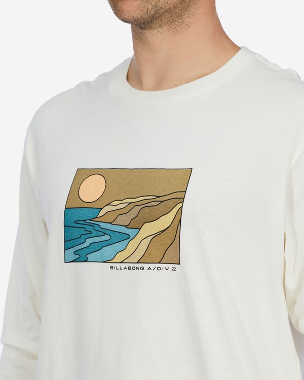 Billabong A/Div Boulder Organic Long Sleeve T-Shirt Bílé | VUOJDF-608