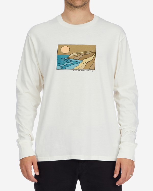 Billabong A/Div Boulder Organic Long Sleeve T-Shirt Bílé | VUOJDF-608