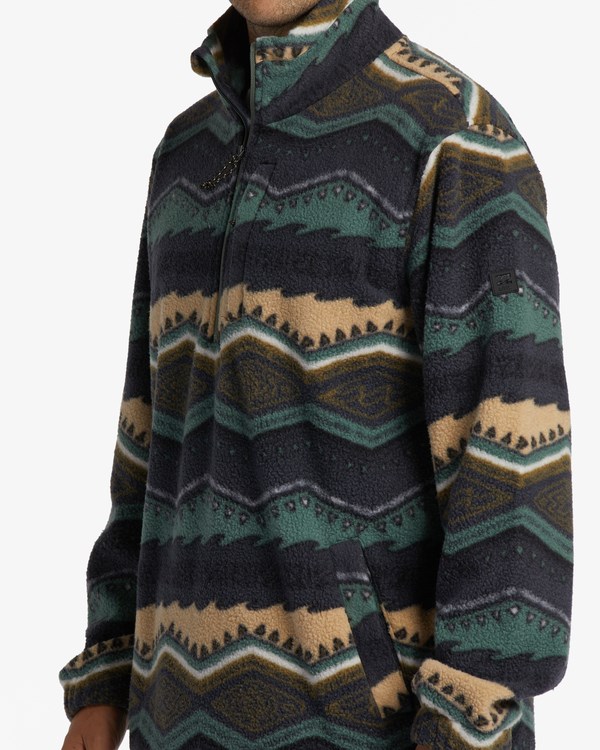 Billabong A/Div Boundary Half-Zip Mock Neck Pullover Evergreen | BCFSHZ-741
