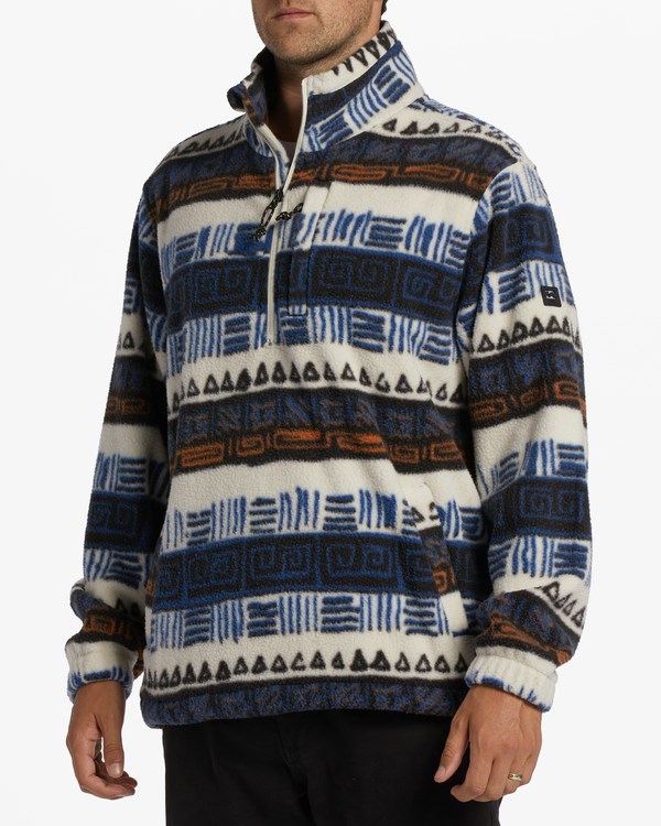 Billabong A/Div Boundary Half-Zip Mock Neck Pullover Bleach | BTERIN-207