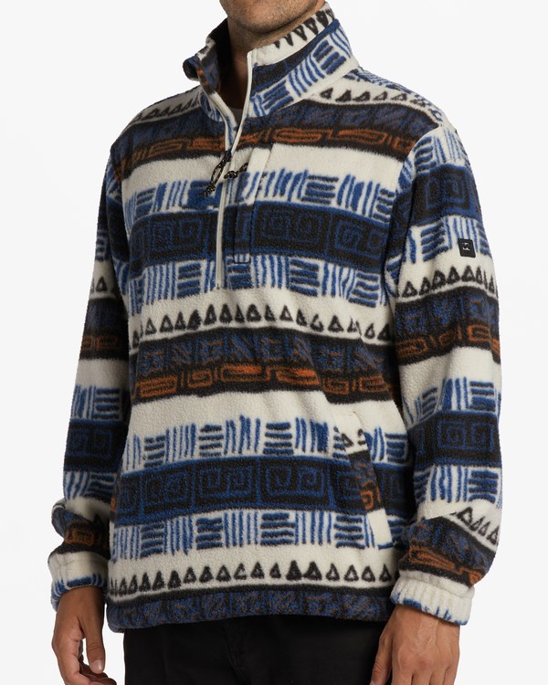 Billabong A/Div Boundary Half-Zip Mock Neck Pullover Bleach | BTERIN-207