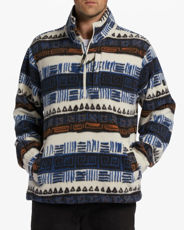 Billabong A/Div Boundary Half-Zip Mock Neck Pullover Bleach | BTERIN-207