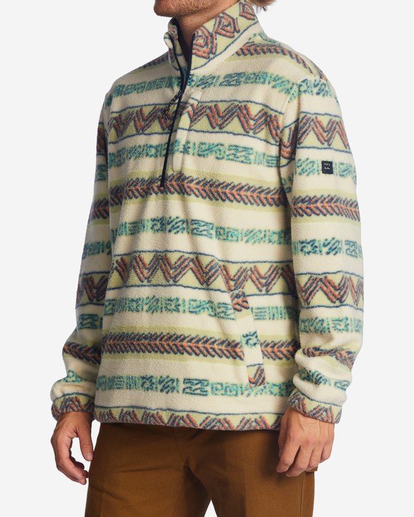 Billabong A/Div Boundary Half-Zip Mock Neck Pullover Hnědožlutý | CSYXMF-024
