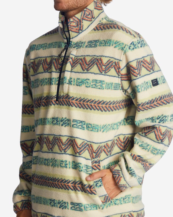 Billabong A/Div Boundary Half-Zip Mock Neck Pullover Hnědožlutý | CSYXMF-024