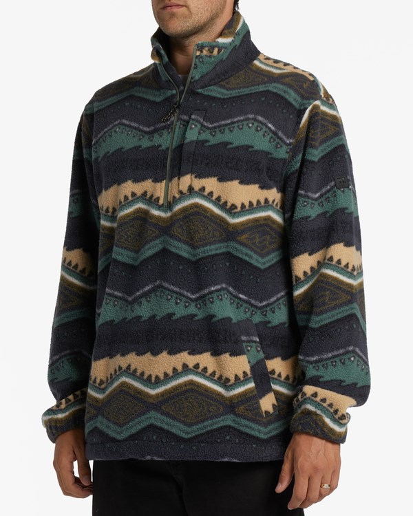 Billabong A/Div Boundary Half-Zip Mock Neck Pullover Evergreen | GIABCV-150