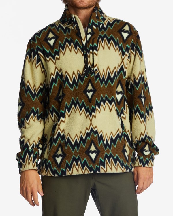 Billabong A/Div Boundary Half-Zip Mock Neck Pullover Otter | WMSBNA-975