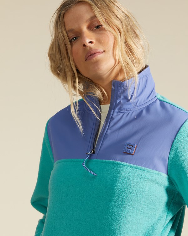 Billabong A/Div Boundary Lite Half-Zip Mock Neck Sweatshirt Seagreen | XKZBOG-281