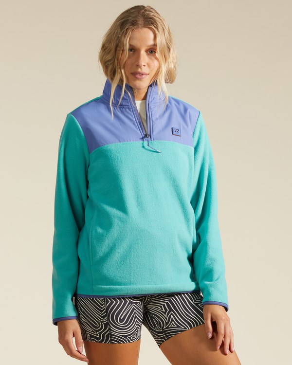Billabong A/Div Boundary Lite Half-Zip Mock Neck Sweatshirt Seagreen | XKZBOG-281
