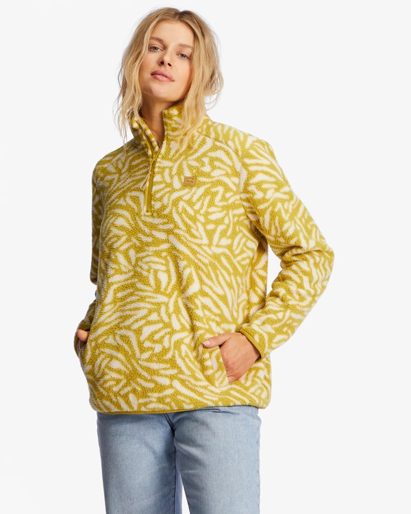 Billabong A/Div Boundary Mock 3 Half-Zip Pullover Sweatshirt Fresh Moss | HTZGPO-189