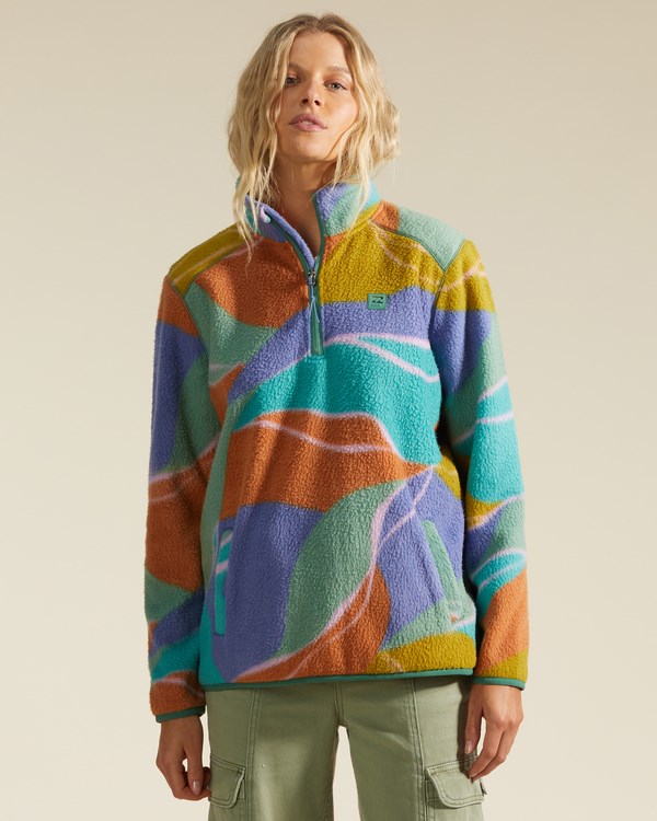 Billabong A/Div Boundary Mock 3 Half-Zip Pullover Sweatshirt Seagreen | WTVKXE-071