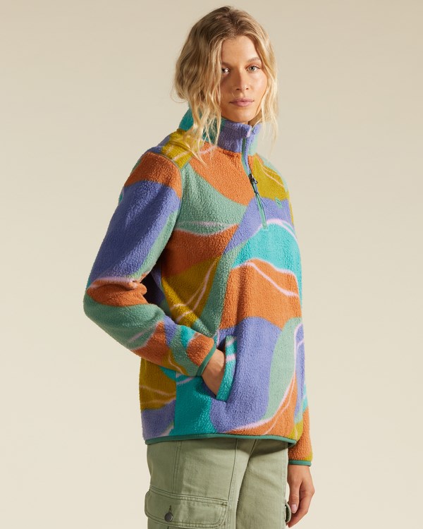 Billabong A/Div Boundary Mock 3 Half-Zip Pullover Sweatshirt Seagreen | WTVKXE-071