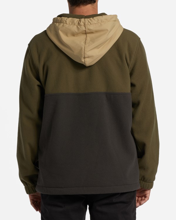 Billabong A/Div Boundary S Kapucí Half-Zip Pullover Military | LXTDKR-406