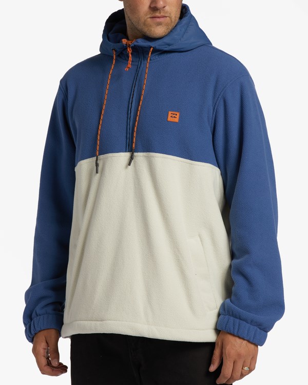 Billabong A/Div Boundary S Kapucí Half-Zip Pullover Washed Denim | PHYUQB-514