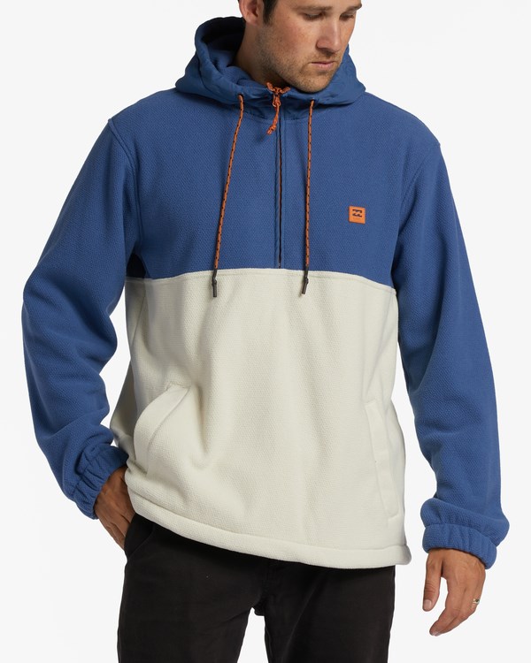 Billabong A/Div Boundary S Kapucí Half-Zip Pullover Washed Denim | PHYUQB-514