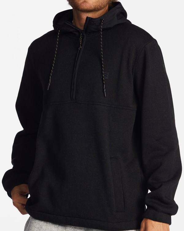 Billabong A/Div Boundary S Kapucí Half-Zip Pullover Černé | ZHGISY-906