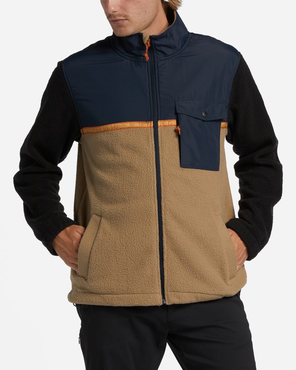 Billabong A/Div Boundary Trailové Zip-Up Fleece Tmavě Blankyt | MFGDSR-409