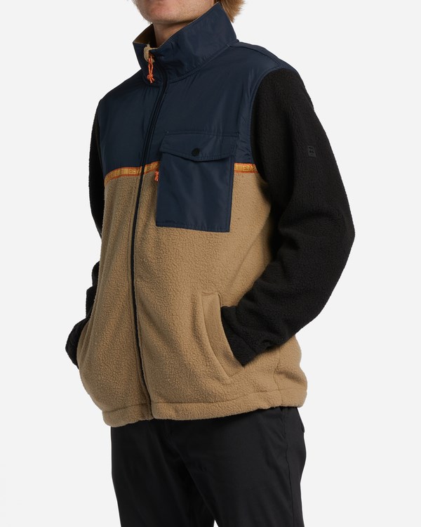 Billabong A/Div Boundary Trailové Zip-Up Fleece Tmavě Blankyt | MFGDSR-409