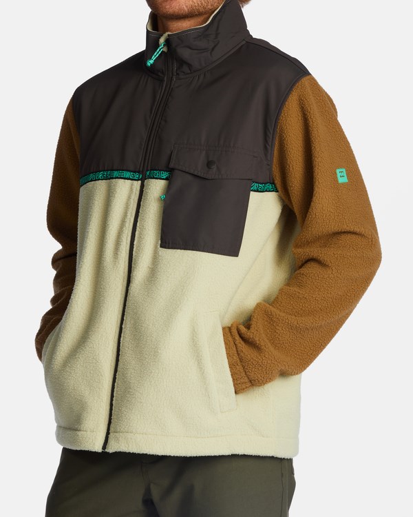 Billabong A/Div Boundary Trailové Zip-Up Fleece Otter | NUYHPV-145