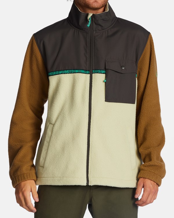 Billabong A/Div Boundary Trailové Zip-Up Fleece Otter | NUYHPV-145