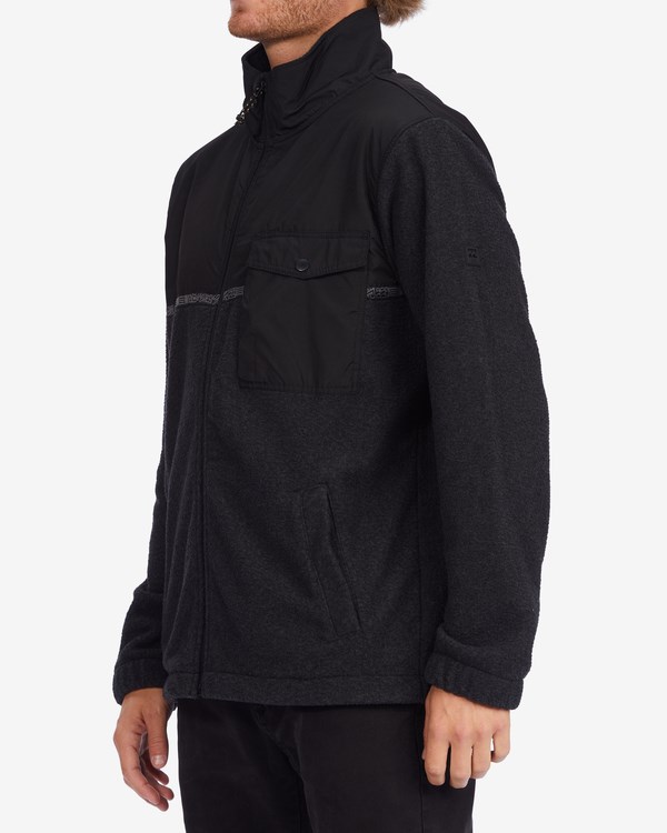 Billabong A/Div Boundary Trailové Zip-Up Fleece Černé | TUHZMA-826