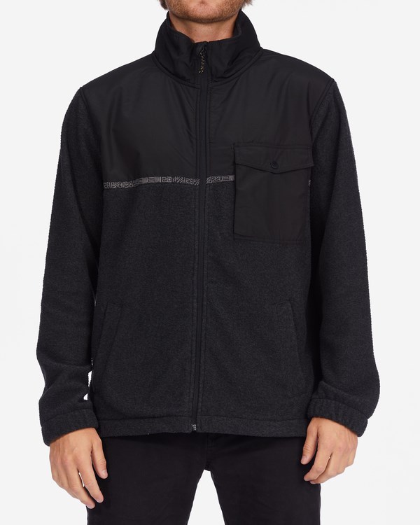 Billabong A/Div Boundary Trailové Zip-Up Fleece Černé | TUHZMA-826