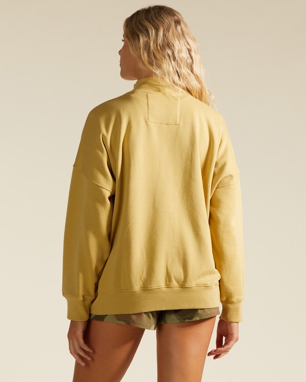 Billabong A/Div Canyon Mock Neck Sweatshirt Desert Sage | EDRHNY-759