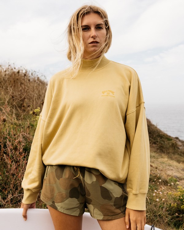 Billabong A/Div Canyon Mock Neck Sweatshirt Desert Sage | EDRHNY-759
