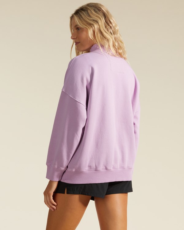 Billabong A/Div Canyon Mock Neck Sweatshirt Levandule | HRKNWQ-503