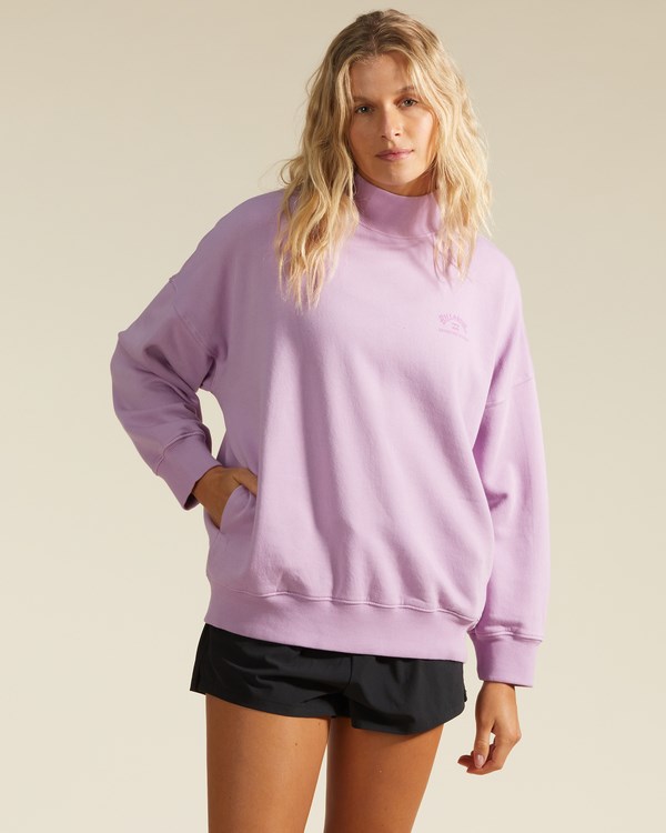 Billabong A/Div Canyon Mock Neck Sweatshirt Levandule | TQBAWH-328