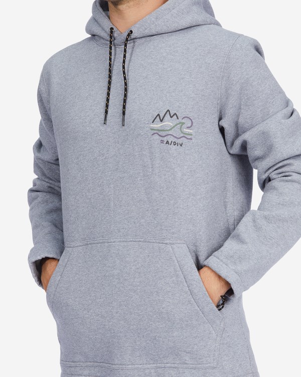 Billabong A/Div Compass Pullover Hoodie Světle Šedé | AGDEUM-456