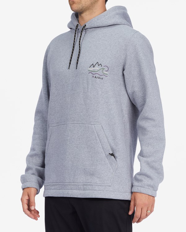 Billabong A/Div Compass Pullover Hoodie Šedé | DCOMBT-023