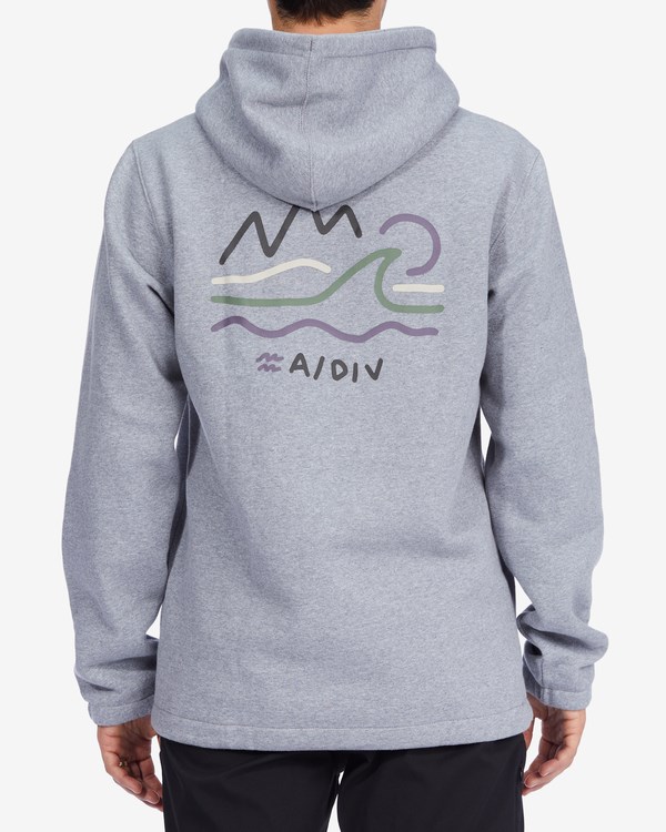 Billabong A/Div Compass Pullover Hoodie Šedé | DCOMBT-023