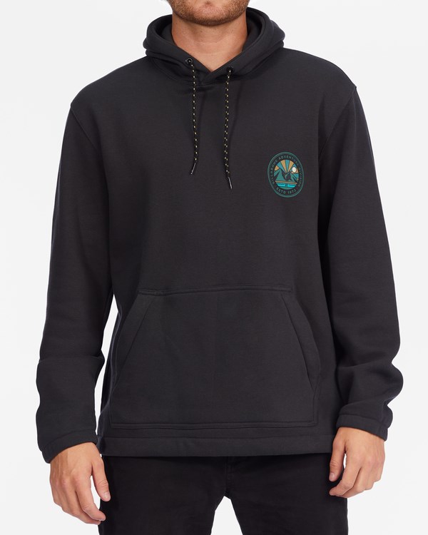 Billabong A/Div Compass Pullover Hoodie Černé | DCQSVW-496