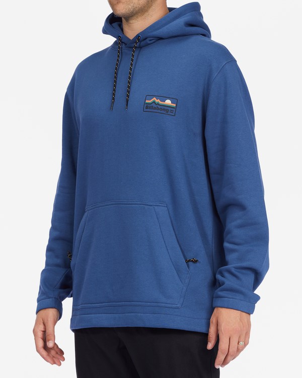 Billabong A/Div Compass Pullover Hoodie Washed Denim | MTQOWI-102