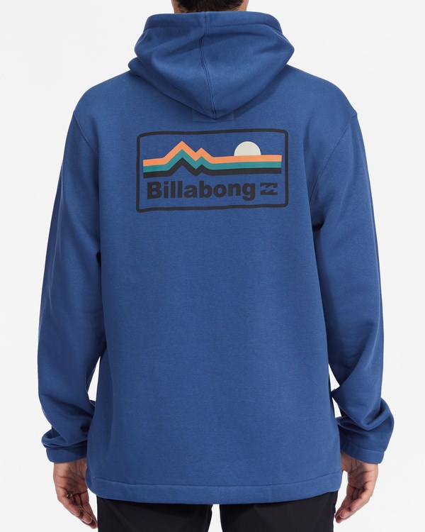 Billabong A/Div Compass Pullover Hoodie Washed Denim | MTQOWI-102