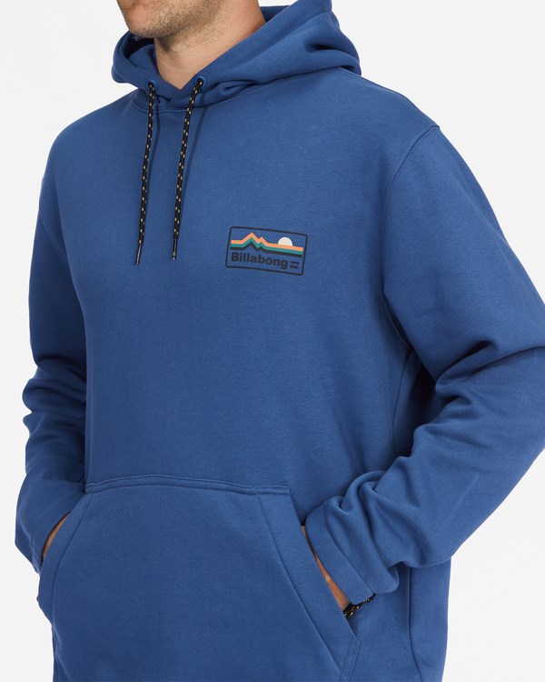 Billabong A/Div Compass Pullover Hoodie Washed Denim | MTQOWI-102