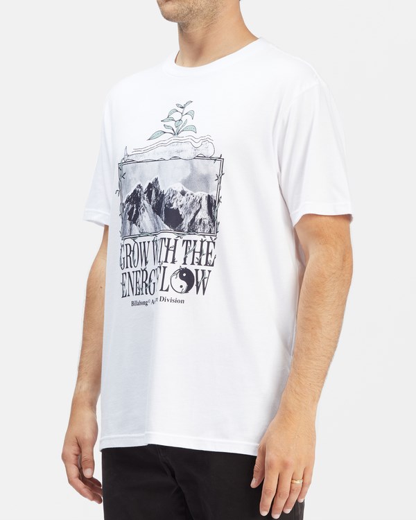 Billabong A/Div Flow Organic Krátké Sleeve T-Shirt Bílé | MLNTJA-587