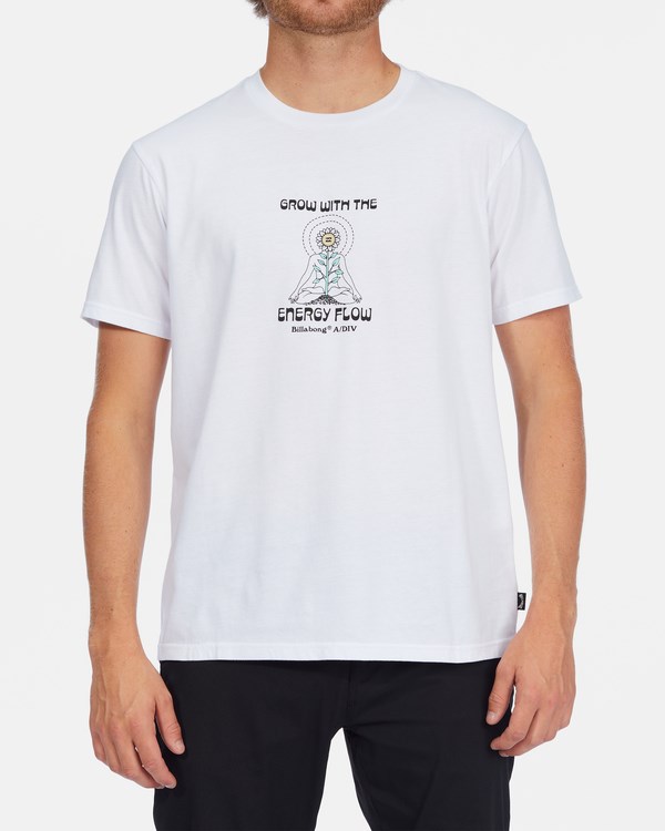 Billabong A/Div Flow Organic Krátké Sleeve T-Shirt Bílé | XQDSCH-293