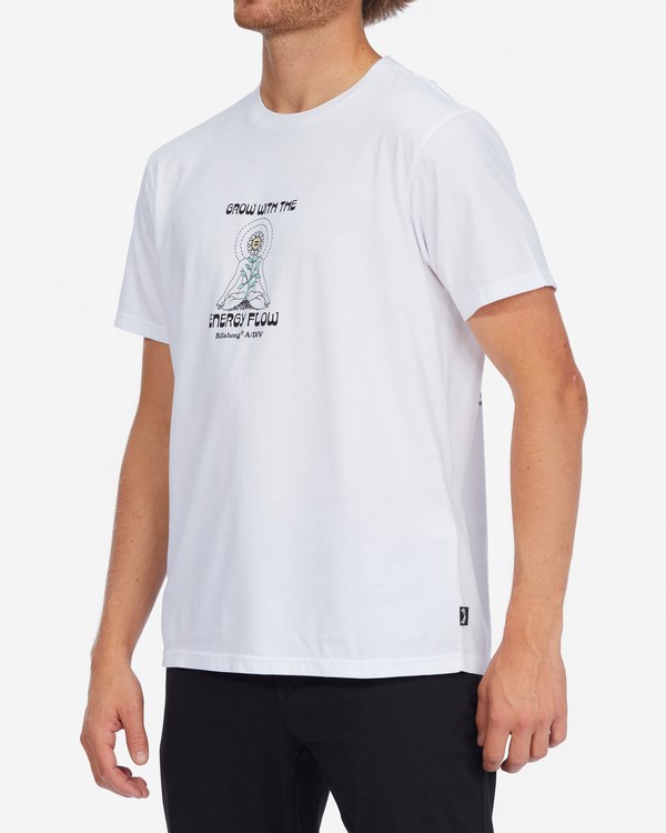 Billabong A/Div Flow Organic Krátké Sleeve T-Shirt Bílé | XRZADL-317
