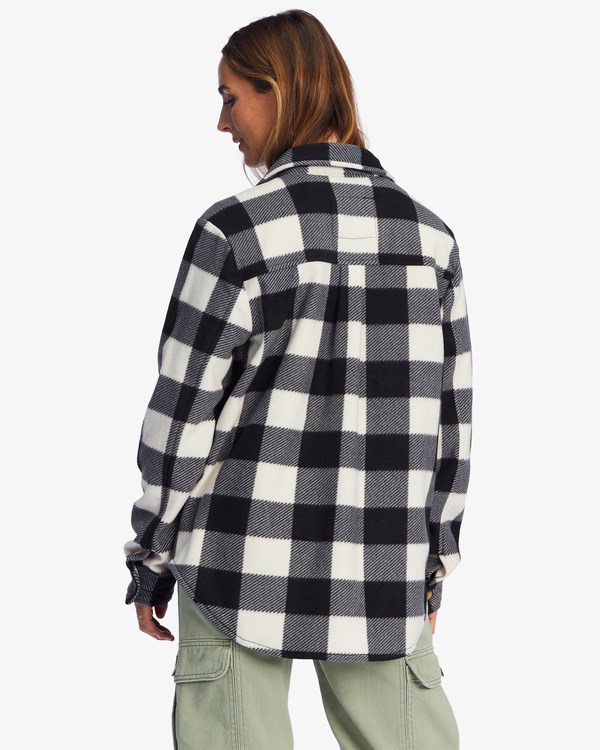 Billabong A/Div Forge Fleece Flannel Shacket White/Black | JEDHYG-780