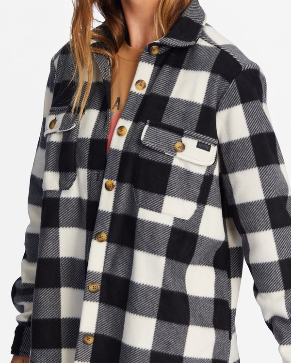Billabong A/Div Forge Fleece Flannel Shacket White/Black | JEDHYG-780