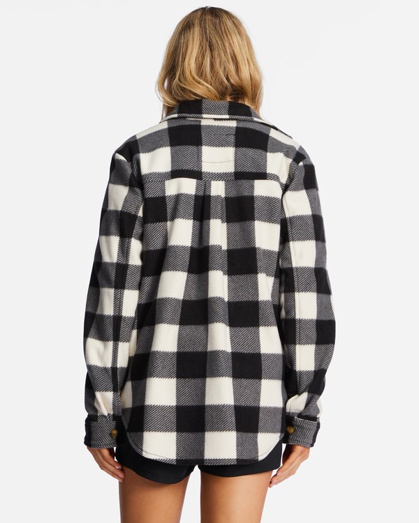 Billabong A/Div Forge Fleece Flannel Shacket White/Black 1 | PWFHOS-953