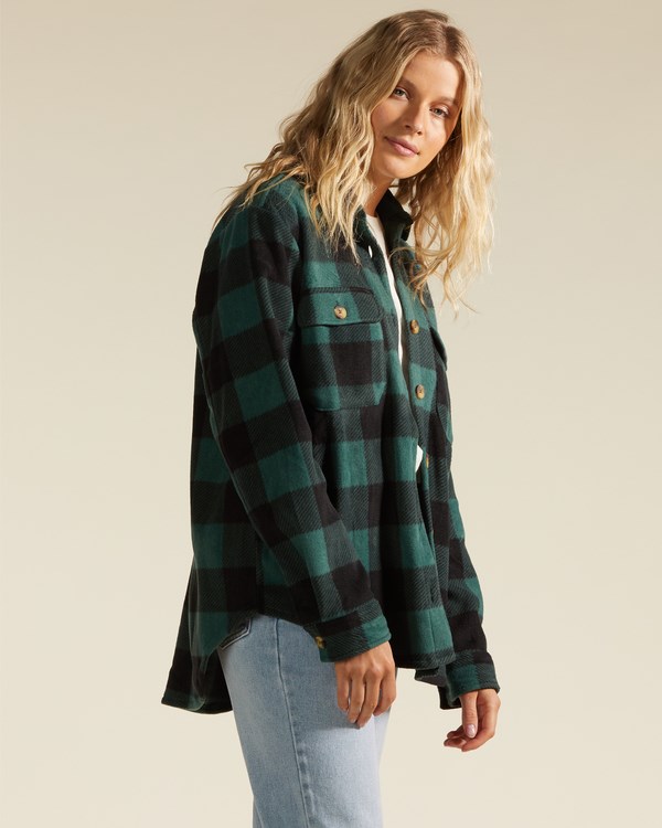Billabong A/Div Forge Fleece Flannel Shacket Evergreen | RTWHLY-351