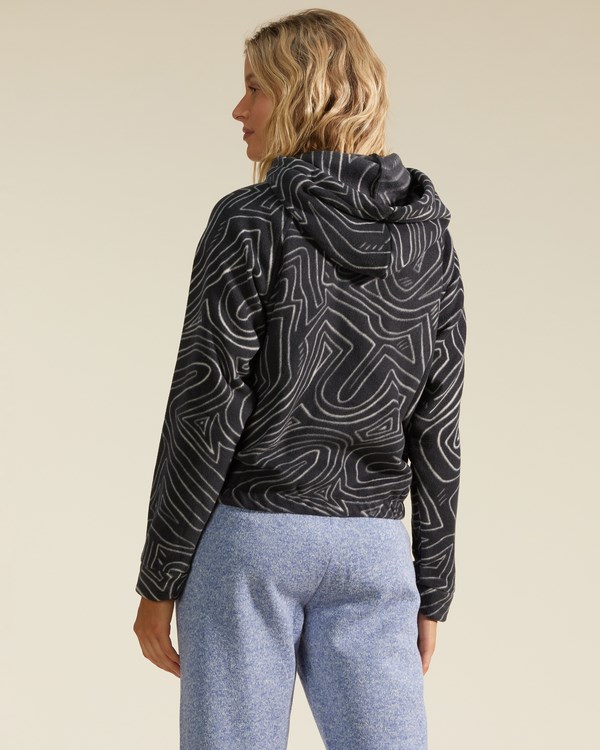 Billabong A/Div Go Outdoors Pullover Fleece Hoodie Černé | TDYRGB-470