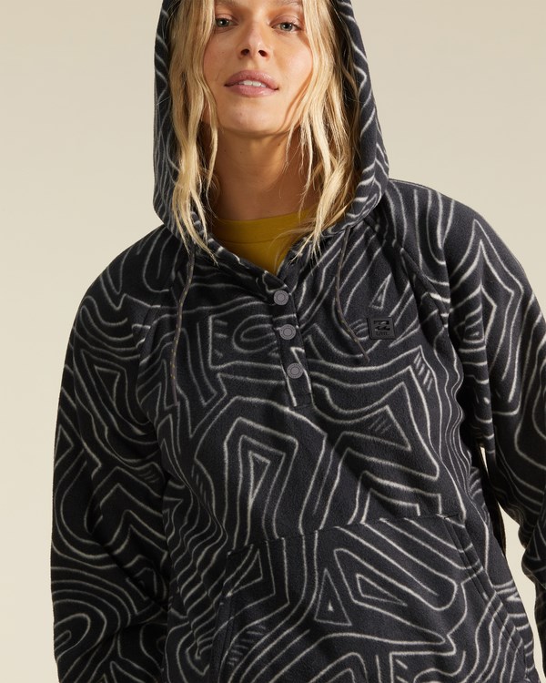Billabong A/Div Go Outdoors Pullover Fleece Hoodie Černé | TDYRGB-470